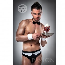 WAITER OUTFIT S BLACK / WHITE  BY PASSION MEN LINGERIE S/M